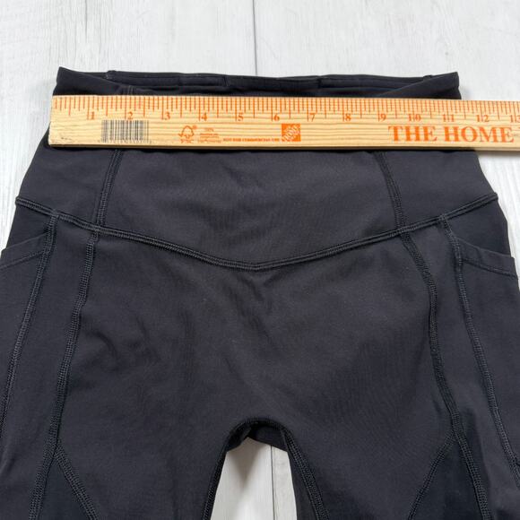 Lululemon All The Right Places Crop Women's Size 4 Pockets Black Running - Picture 9 of 11